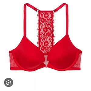 Victoria's Secret Push Up Front Close Raceback Bra Size 32B